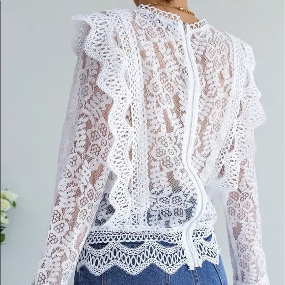 Last 1 L Restocked 5 Star Rated New Bohemian Crochet Top w Back Zipper - Picture 6 of 17